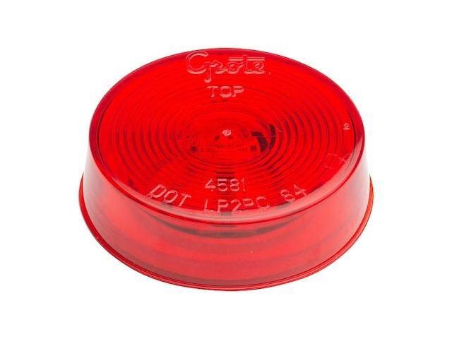 GROTE G1032 Lamp,Optic Lens,LED,2.5 In.,Red