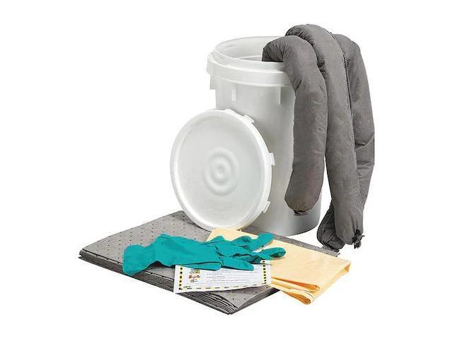 CONDOR 436M93 Spill Kit, 9 gal Volume Absorbed per Kit, 6 1/2 gal Capacity,