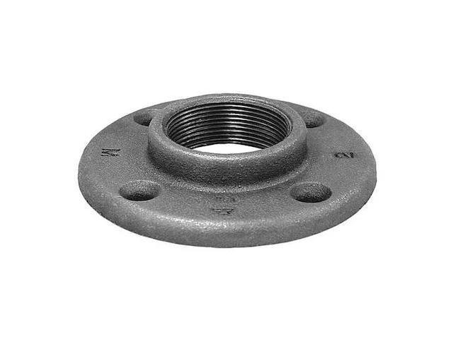 ANVIL 0310105408 Flange Floor Flange, 1' Pipe, Flanged x FNPT, Malleable Iron,