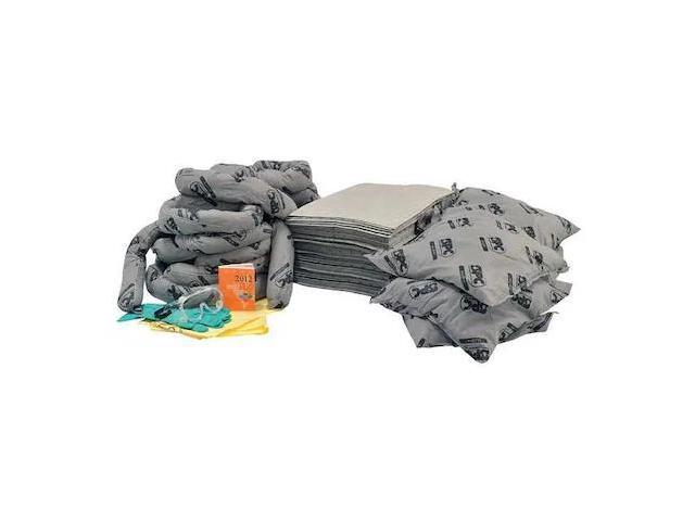 BRADY SC-CABINET-UF Spill Kit Refill, 37 gal Volume Absorbed per Kit, Bag, Gray