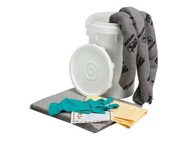 BRADY SPC ABSORBENTS SKA-BKT-TAA Spill Kit, Universal, White