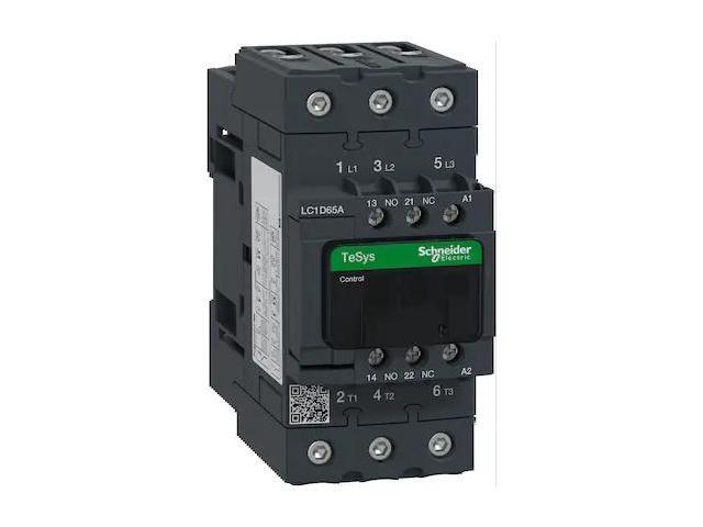SCHNEIDER ELECTRIC LC1D65AG7 IEC Magnetic Contactor, 1NC/1NO, 120V AC, 3 P,