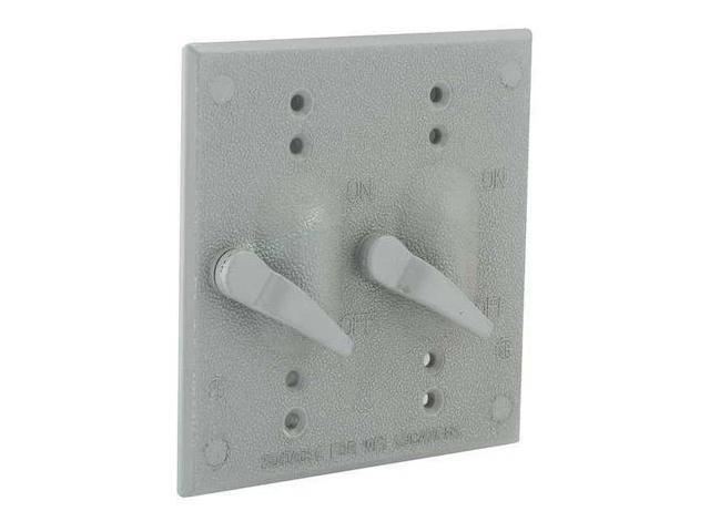 BELL OUTDOOR 5124-0 Weatherproof Cover, Switch Box Type, 2 Gang, Toggle Cover