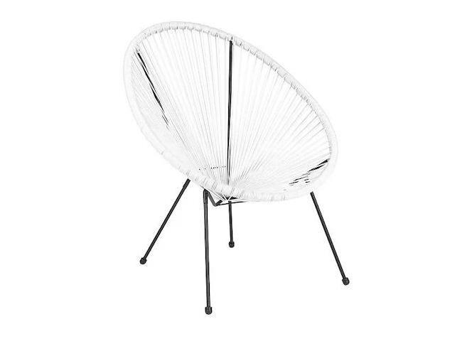 Photos - Chair Flash Furniture Valencia Oval Comfort Series Take Ten White Rattan Lounge  8891428927 