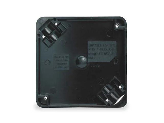 HUBBELL WIRING DEVICE-KELLEMS HBL4PBBK Adapter Plate, Polycarbonate, Portable