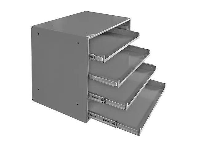 DURHAM MFG 310B-95 Sliding Drawer Cabinet Frame, 4 Drawers, 20-1/4 in W x