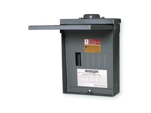 Load Center, Main Lug, 100 Amps, 120/240VAC Voltage, Number of Spaces: 6