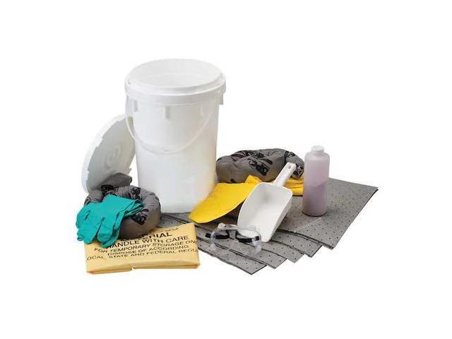BRADY SPC ABSORBENTS SKA-BKTACID Spill Kit, Chem/Hazmat, White