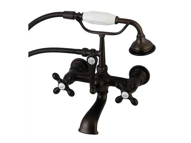 KINGSTON BRASS AE559T5 Wall-Mount Clawfoot Tub Faucet, Oil Rubbed Bronze, Tub