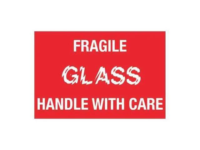 TAPE LOGIC DL1066 Tape Logic Labels, 'Fragile - Glass - Handle With Care, 2' x