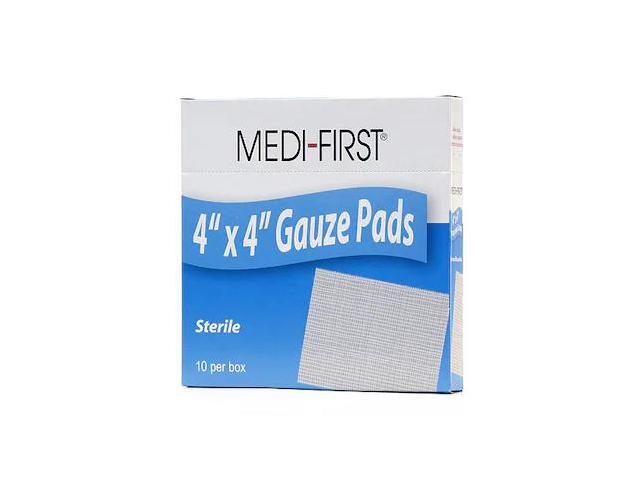 MEDI-FIRST 62012 Gauze Pad, Cotton Blend Gauze, PK10