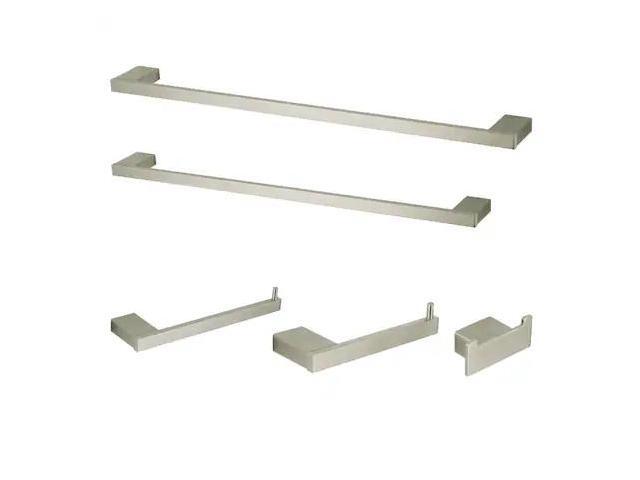 Kingston Brass BAHK6312478SN Metzinger 5-Piece Bathroom Accessory Set, Brushed Nickel
