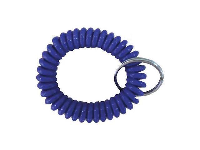 ZORO SELECT 25PA14 Wrist Coil with Split Key Ring,Blue,PK5