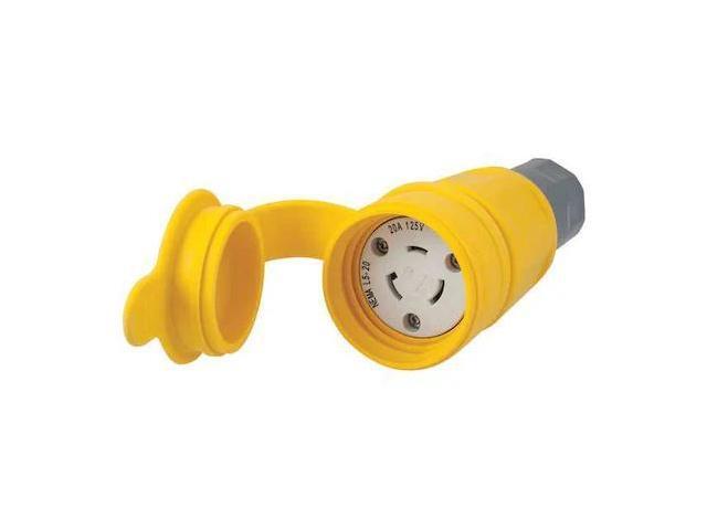 HUBBELL WIRING DEVICE-KELLEMS HBL27W47 Watertight Locking Connector, L5-20R, 20