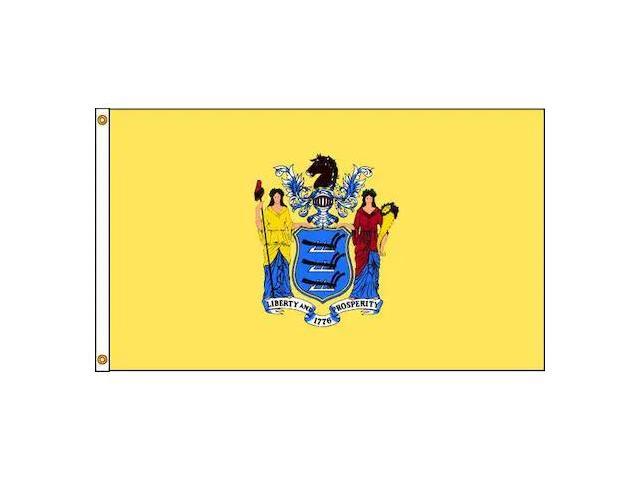 ANNIN FLAGMAKERS 143680 New Jersey Flag,5x8 Ft,Nylon