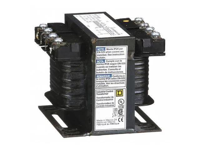 SQUARE D 9070T100D1 Control Transformer, 100 VA, Not Rated, 120V AC, 240/480V AC