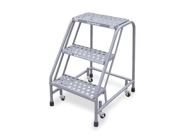 COTTERMAN 1003N1820A6E10B3C1P1 30 in H Steel Rolling Step, 3 Steps, 450 lb Load