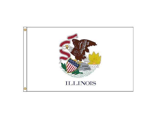 ANNIN FLAGMAKERS 141480 Illinois Flag,5x8 Ft,Nylon