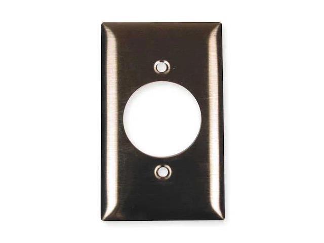 HUBBELL SS720 Single Receptacle Wall Plates and Box Cover, Number of Gangs: 1