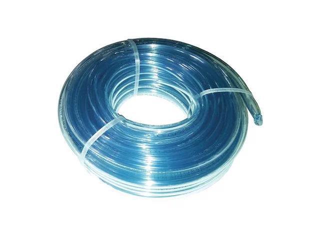ZORO SELECT 4EGV8 Tubing,5/8 I. D.,100 ft.,Clear,Flexible