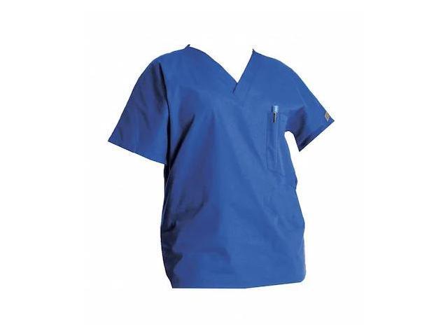 SCRUB ZONE 70221 Scrub Shirt, Cotton/Polyester, Short Sleeve, 3 Pockets,