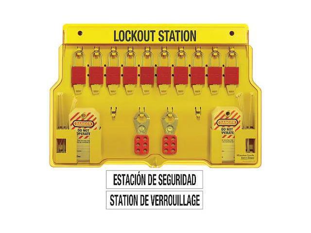 MASTER LOCK 1483BP1106 10-Lock Aluminum Padlock Station