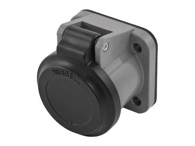 HUBBELL WIRING DEVICE-KELLEMS HBLNCBK Single Pole Connector,Non-Met Cover,Blck