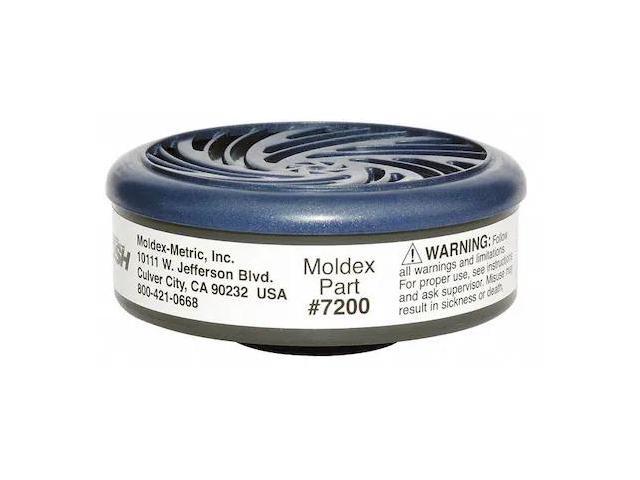 MOLDEX 7200 Cartridge, 7000, White, Bayonet, Moldex 7000/7800/9000 Series