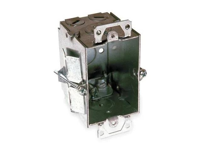 RACO 517 Electrical Box, 12.5 cu in, Switch Box Type, 1 Gang, Galvanized Zinc,