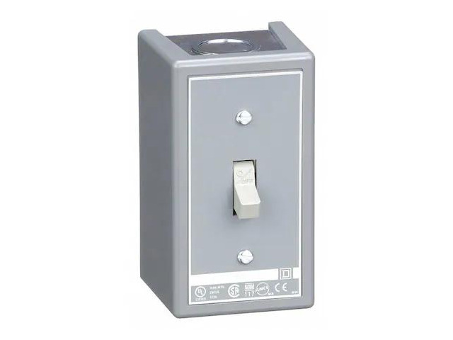 SQUARE D 2510KG1 Manual Motor Switch, 30 A, 2 P, 1 Phase, Toggle, Type K, Class