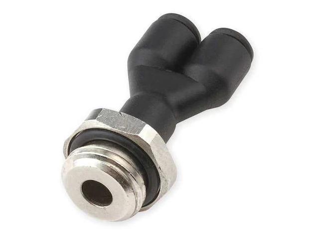 LEGRIS 3158 06 13 Push-Fit Wye Fitting, 6mm Tube Size, Fiberglass-Reinforced