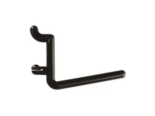 FUNCTIONAIRE 25-FH3-4 Locking Pegboard Hooks,2in. L,Black,PK25