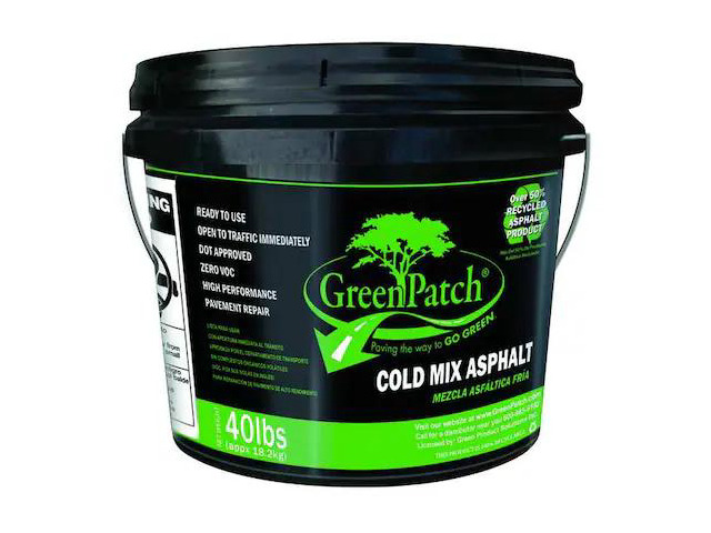 GREENPATCH GP40P Cold Patch, Pail, Black, Cold Mix Asphalt