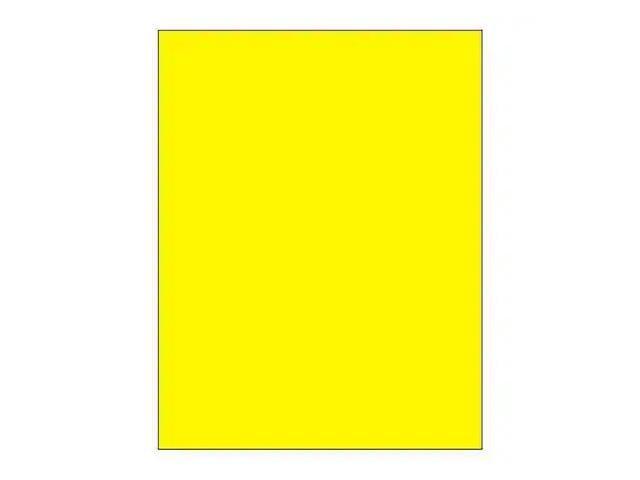 TAPE LOGIC LL185YE Rectangle Laser Labels, 8 1/2' x 11', Fluorescent Yellow,