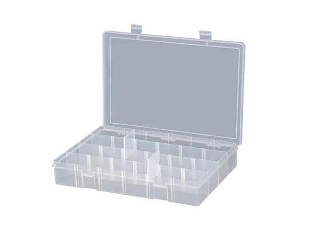 DURHAM MFG LPADJ-CLEAR 24 Compartment Box, 13-1/8'W x 2-5/16'H