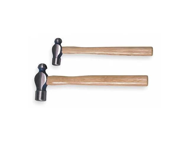 WESTWARD 4YR63 2-piece Ball Peen Hammer Set, 16-32 oz., Hickory Handle