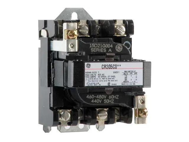 GE CR305C004 480VAC Non-Reversing Magnetic Contactor 3P 27A NEMA 1