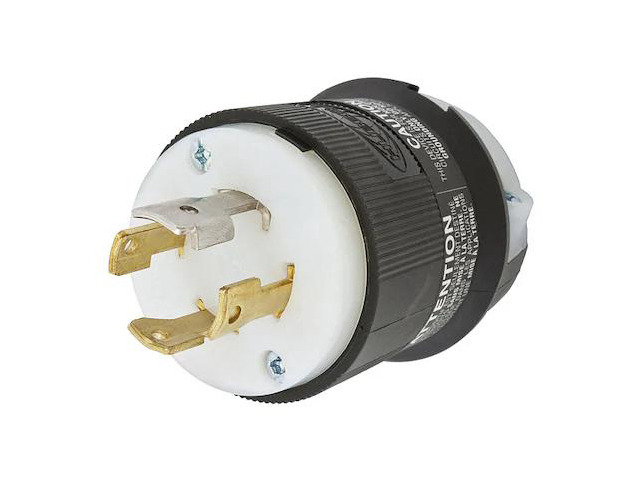 HUBBELL WIRING DEVICE-KELLEMS HBL2761 Locking Plug, L19-30P, 30 A, 277/480V AC,