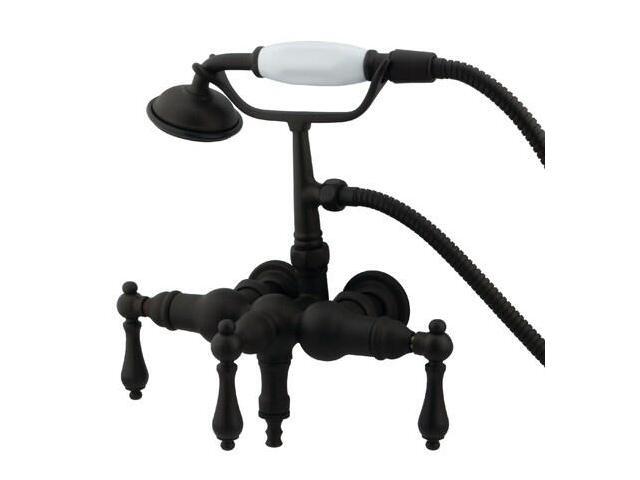 Kingston Brass CC19T5 Vintage 3-3/8' Wall Mount Clawfoot Tub Filler with Hand Sh