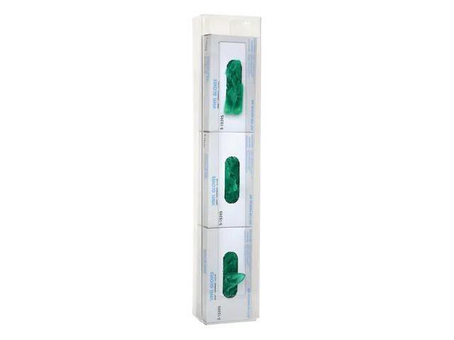 OMNIMED 305352 Triple Clear PETG Vertical Mount Glove Box Holder