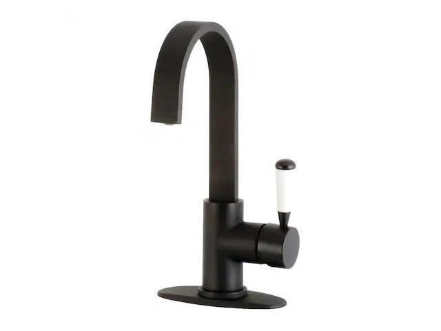 Kingston Brass LS8610DPL Paris One-Handle 1-Hole Deck Mounted Bar Faucet, Matte Black