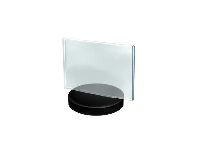 Azar Displays 2-Sided Round Base Sign Holder 5.5 x 8.5-inch 10/Pack 108704