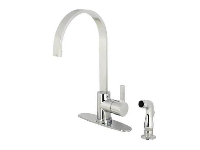 GOURMETIER LS8711CTLSP LS8711CTLSP Continental Sgl-Handle Kitchen Faucet W/Side