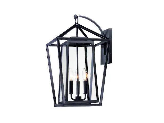 MAXIM LIGHTING 3176CLBK Artisan 3-Light 12' Wide Black Outdoor Wall Sconce