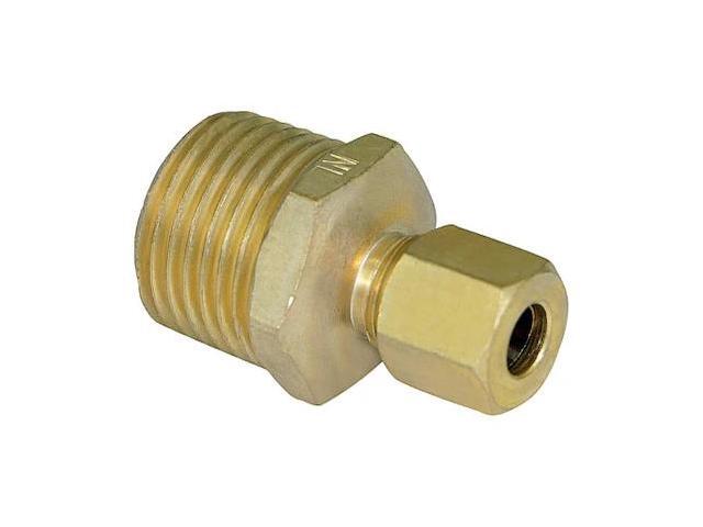 EVERFLOW C68R-1412-NL 1/4' O. D. COMP x 1/2' MIP Reducing Adapter Pipe Fitting,