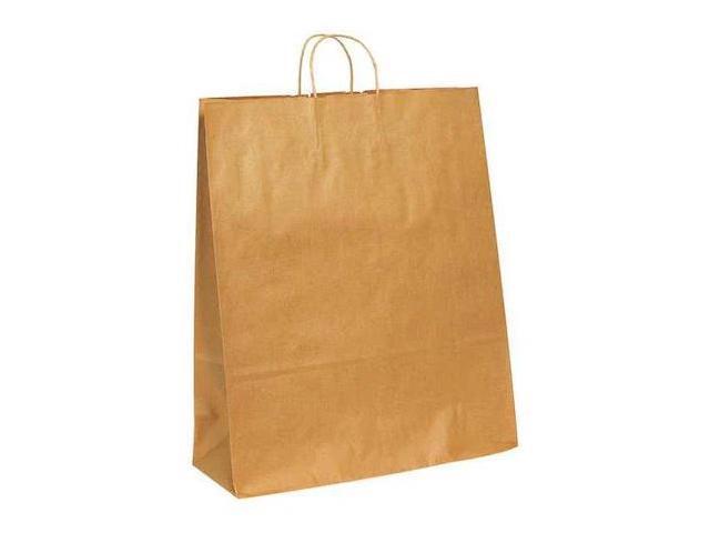 PARTNERS BRAND BGS110K Paper Shopping Bags, 16 x 6 x 19 1/4, Kraft, PK200