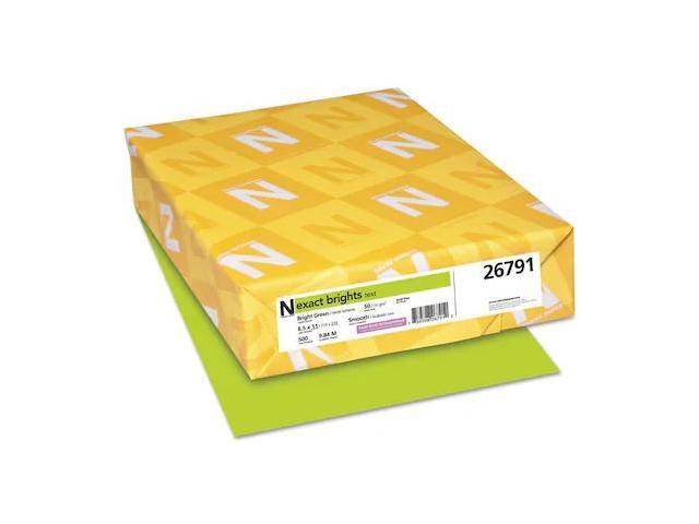 NEENAH PAPER Exact Brights Paper 8 1/2 x 11 Bright Green 50lb 500 Sheets 26791