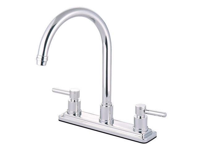 Kingston Brass KS8791DLLS 8 Inch Center Kitchen Faucet - Polished Chrome