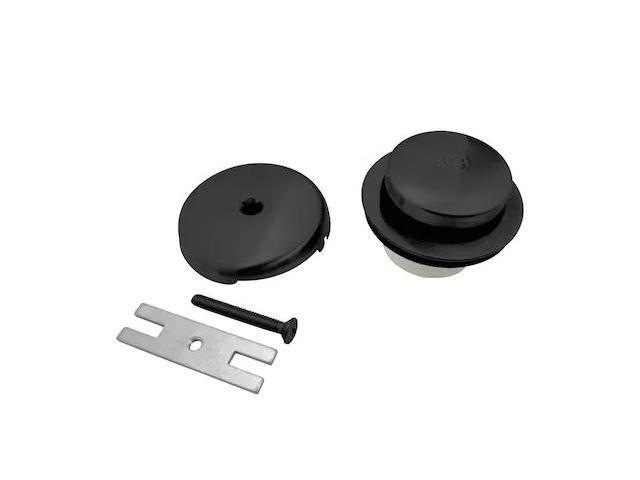 Kingston Brass Easy Touch Toe Tap Bathtub Drain Replacement Kit, Matte Black