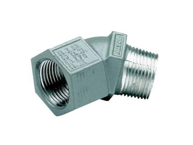 HUBBELL KILLARK MF-45-2WW IMC 45 Deg Elbow, 3/4 in, Threaded, Aluminum, Zinc
